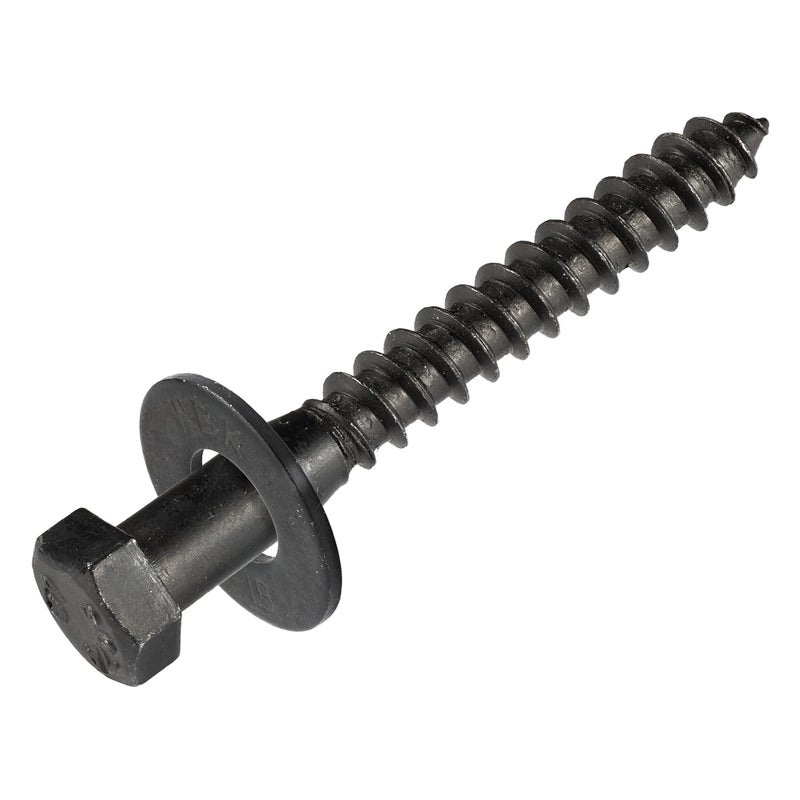 MAKERS BOLT 3/8 x 3 (50 Pack) Lag Screw Kit, 50 Screws and 50 Washers, Ceramic Black Ruspert Coating for Exterior Use, Meets ASTM A307 and ASME B18.2.1, Industrial/Commerical Grade by - Image 1